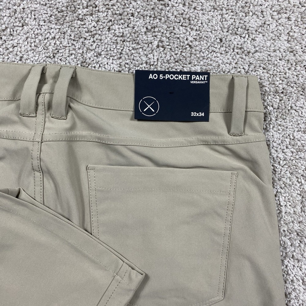 CUTS AO Pants Mens‎ 32x34 Beige Versaknit Stretch 5 Pocket Work Golf Chino NWT